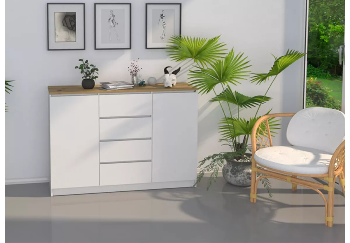 Uniwersalna komoda Duna 120 cm z 4 szufladami
