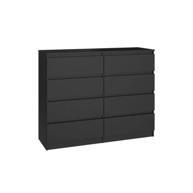Minimalistyczna komoda Malwa 120 z 8 szufladami bez uchwytów - obrazek 2