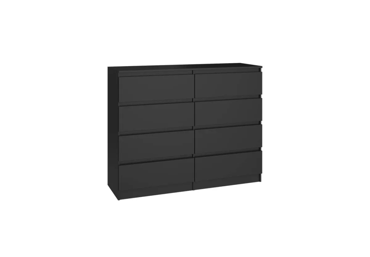 Minimalistyczna komoda Malwa 120 z 8 szufladami bez uchwytów - obrazek 3