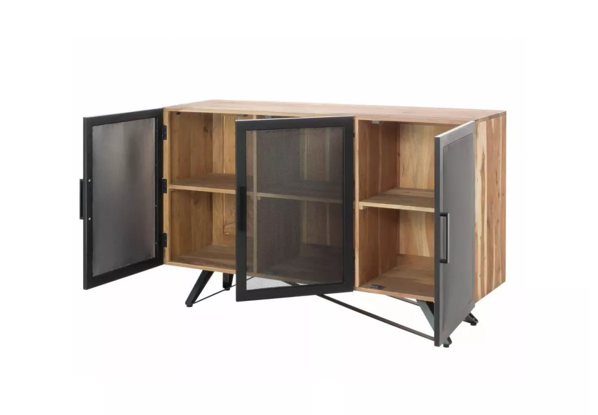 Komoda LOFT 150 cm Asmita z litego drewna egzotycznego - akacja indyjska - obrazek 3