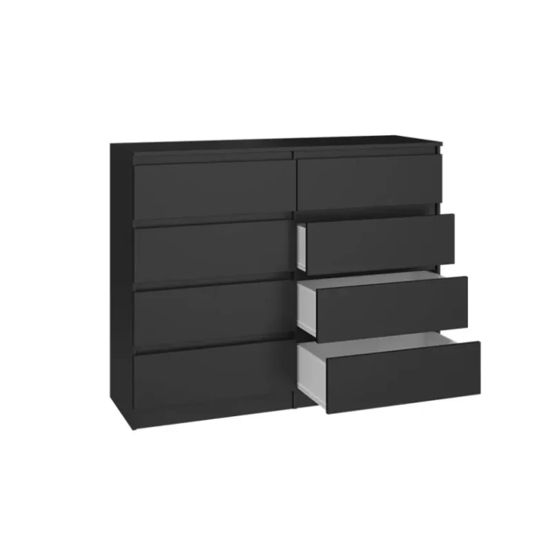 Minimalistyczna komoda Malwa 120 z 8 szufladami bez uchwytów - obrazek 3
