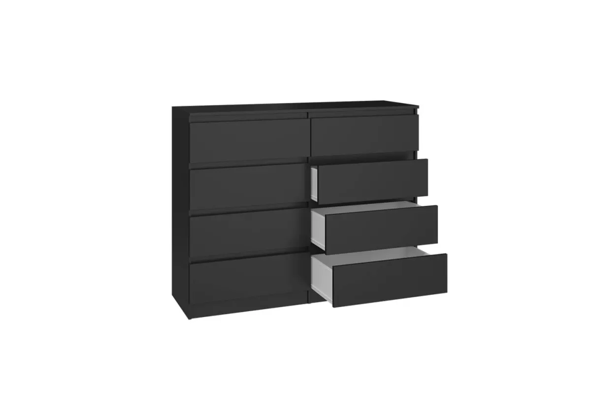 Minimalistyczna komoda Malwa 120 z 8 szufladami bez uchwytów - obrazek 4