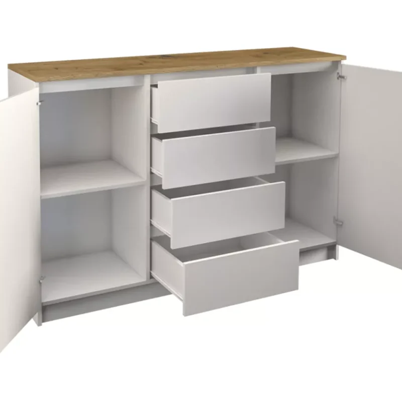 Uniwersalna komoda Duna 120 cm z 4 szufladami - obrazek 4