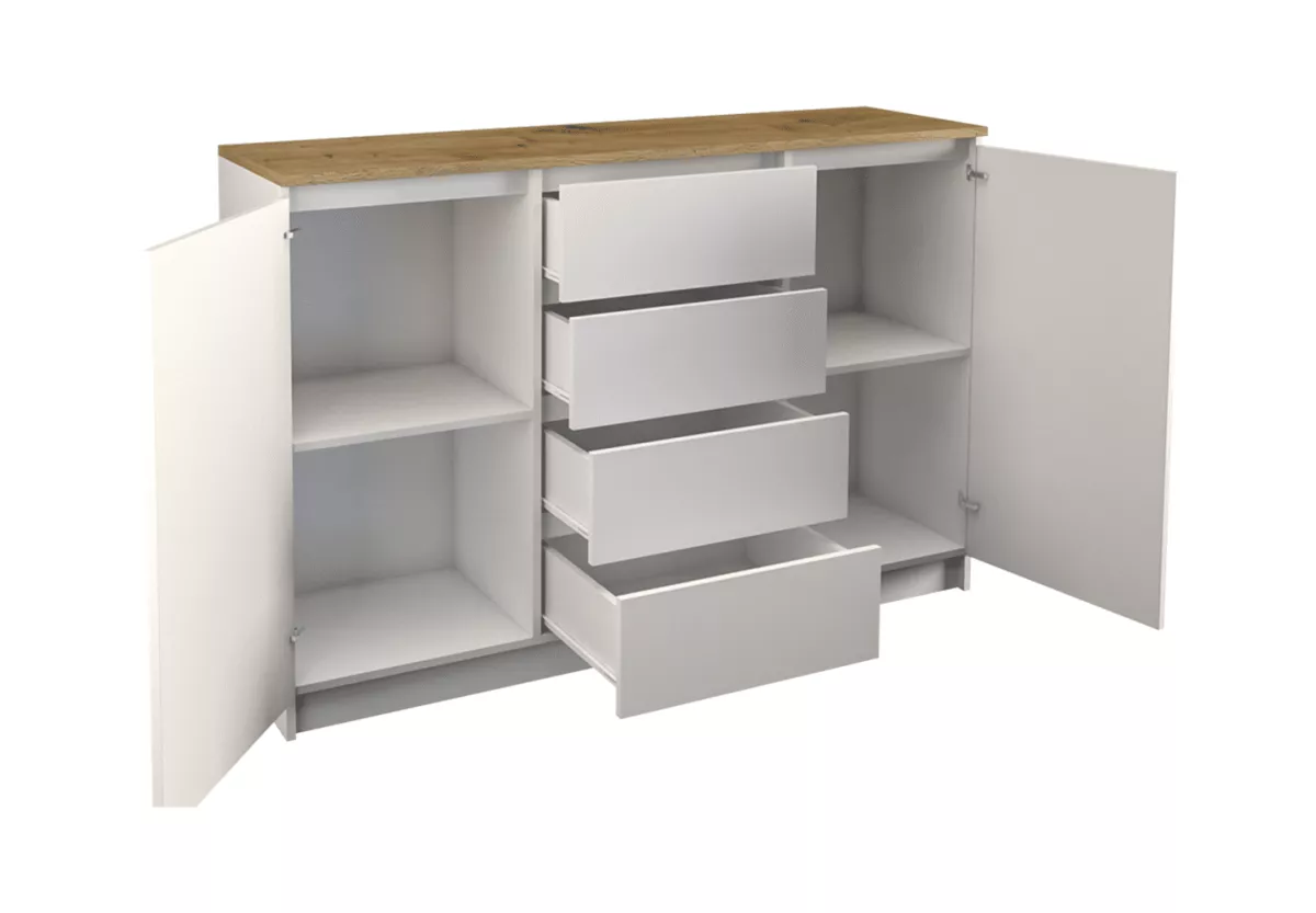 Uniwersalna komoda Duna 120 cm z 4 szufladami - obrazek 5