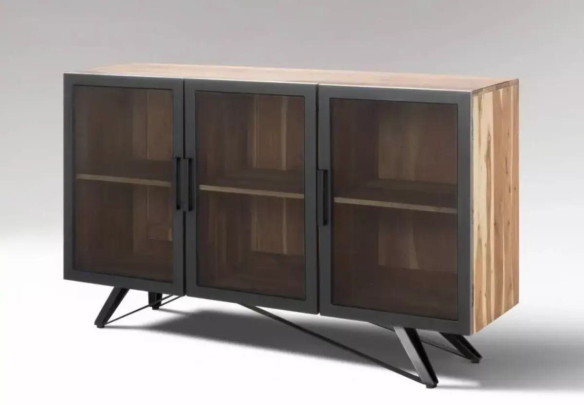 Komoda LOFT 150 cm Asmita z litego drewna egzotycznego - akacja indyjska - obrazek 6