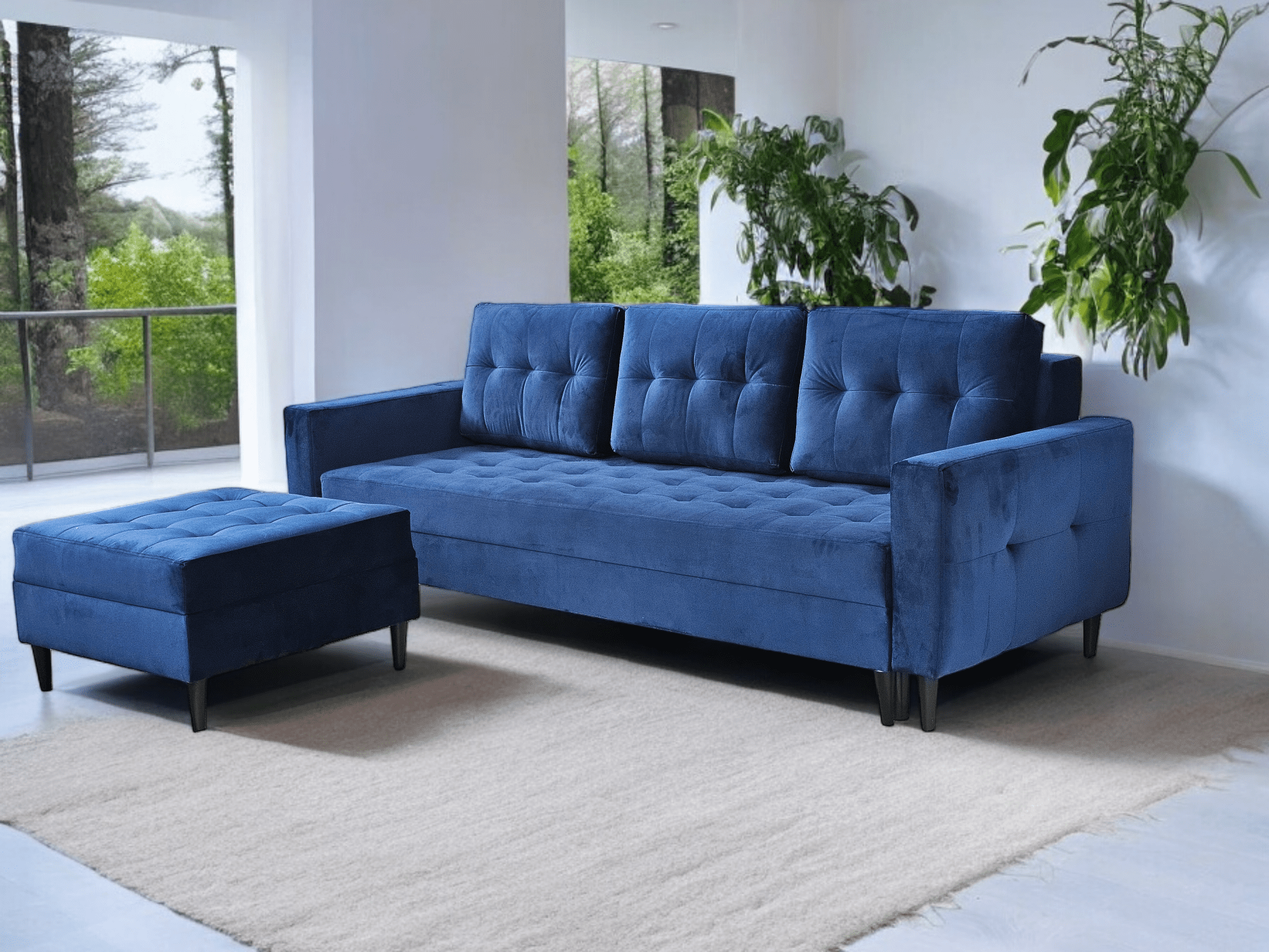 Kanapa/Sofa PORTO. Pufa w zestawie. Styl Skandynawski. - obrazek 6