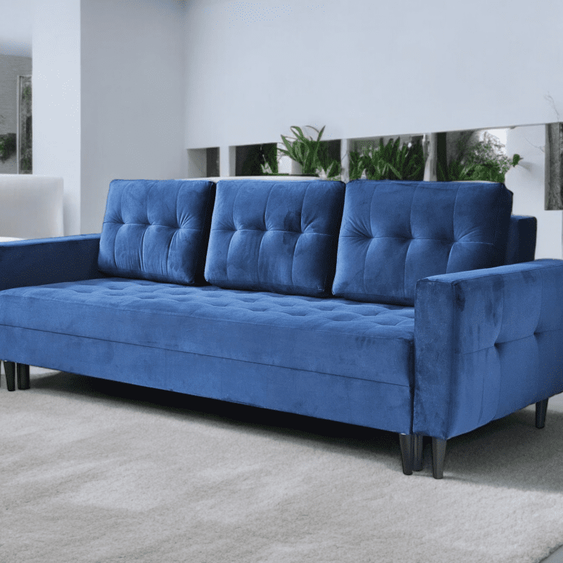 Kanapa/Sofa PORTO. Pufa w zestawie. Styl Skandynawski.
