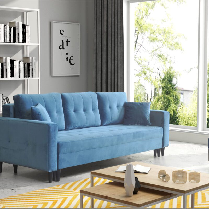 Kanapa/Sofa PORTO. Pufa w zestawie. Styl Skandynawski. - obrazek 9