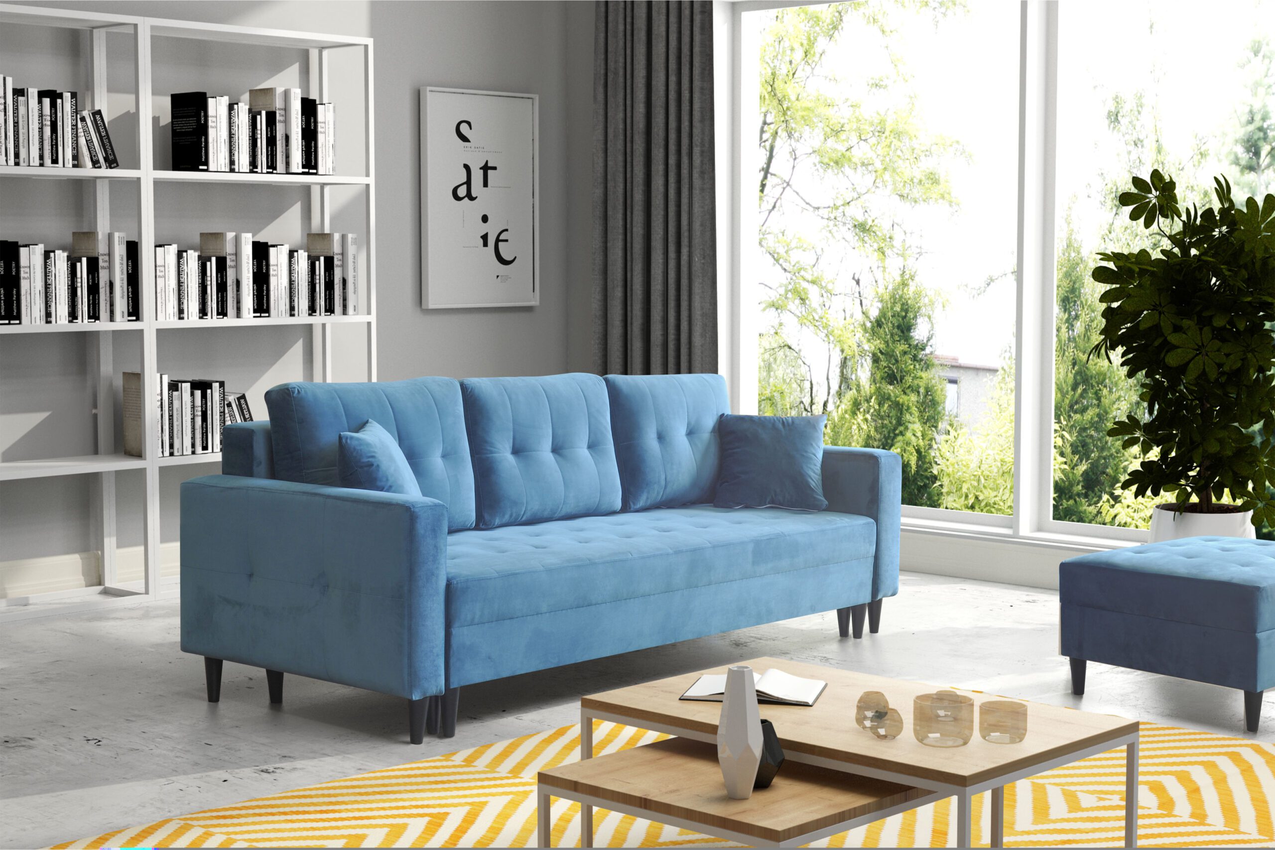 Kanapa/Sofa PORTO. Pufa w zestawie. Styl Skandynawski. - obrazek 10