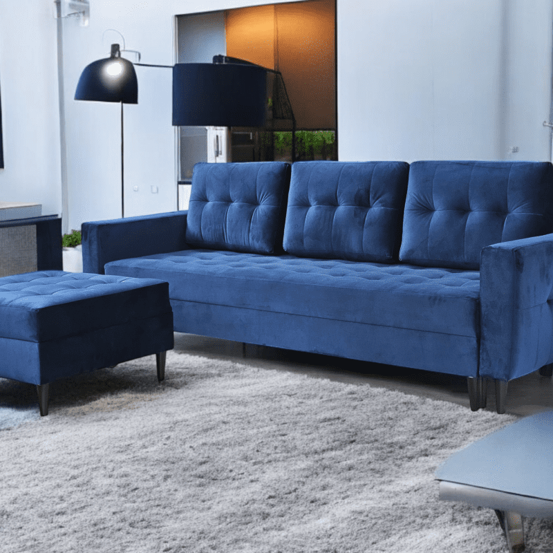 Kanapa/Sofa PORTO. Pufa w zestawie. Styl Skandynawski. - obrazek 8