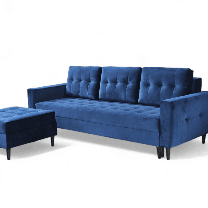 Kanapa/Sofa PORTO. Pufa w zestawie. Styl Skandynawski. - obrazek 6