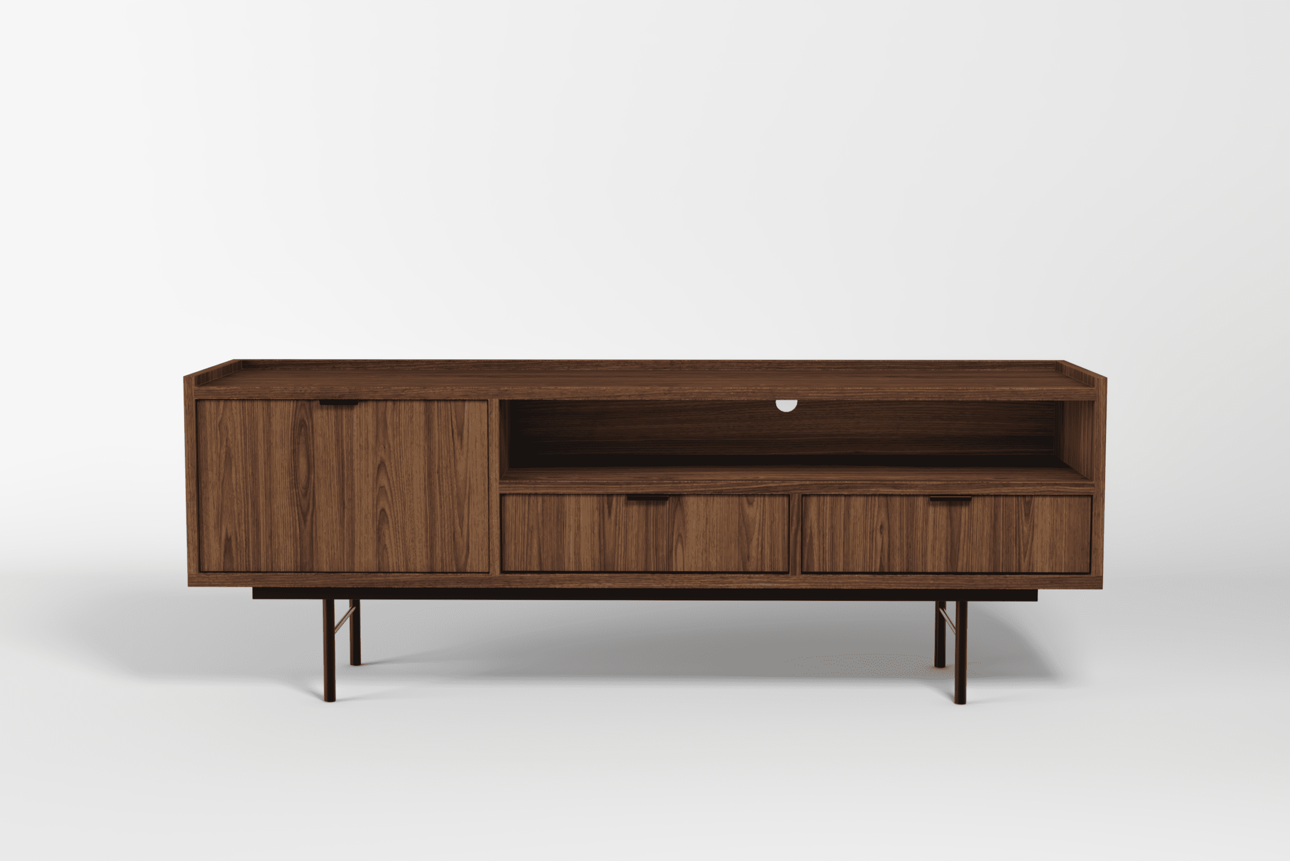 Szafka RTV EDISON 150 Warmia Walnut - obrazek 2
