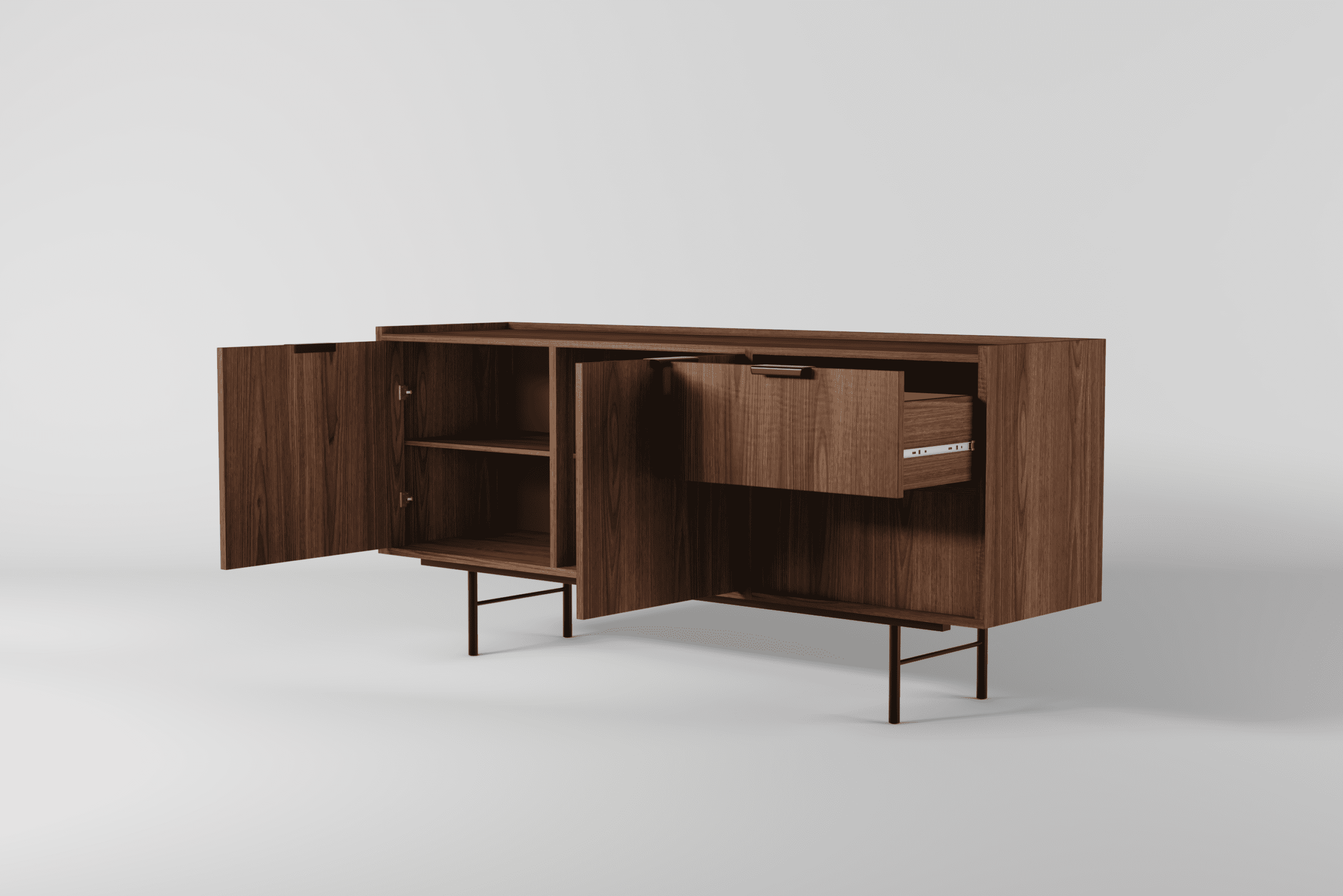 EDISON Komoda 2D2S – Warmia Walnut - obrazek 3