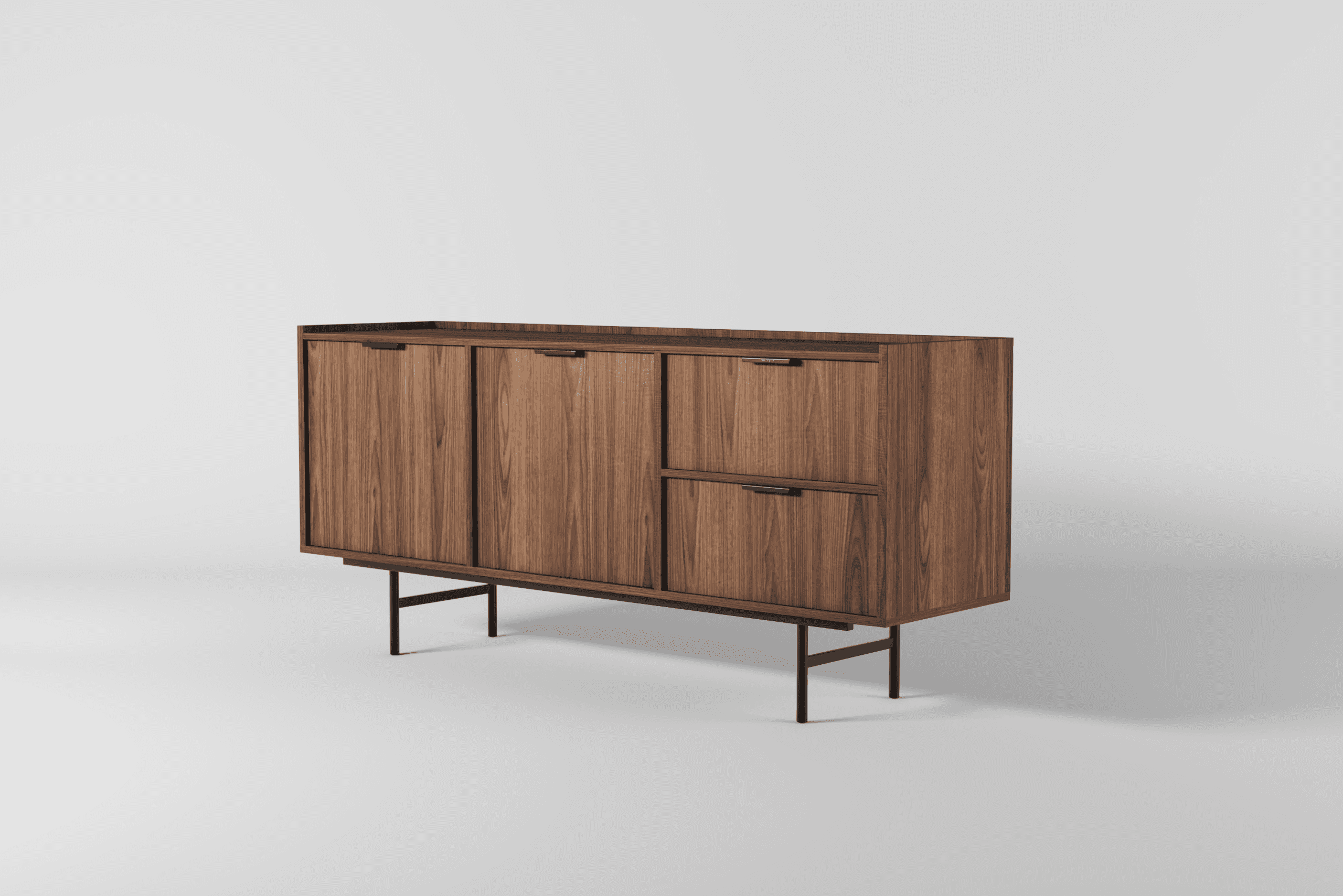 EDISON Komoda 2D2S – Warmia Walnut - obrazek 6