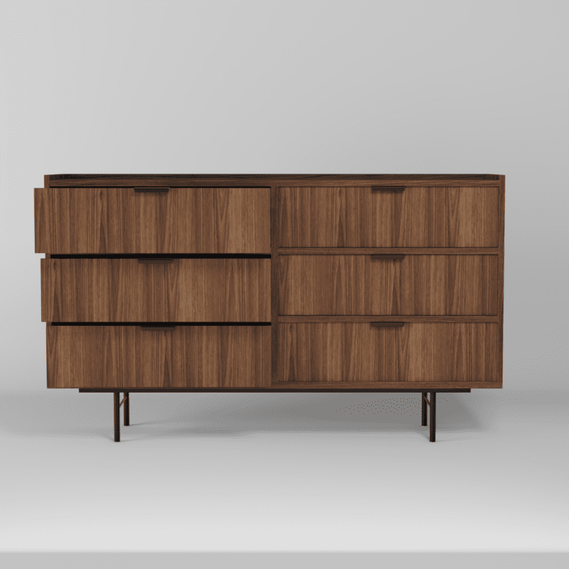 EDISON Komoda 6S Warmia Walnut - obrazek 5