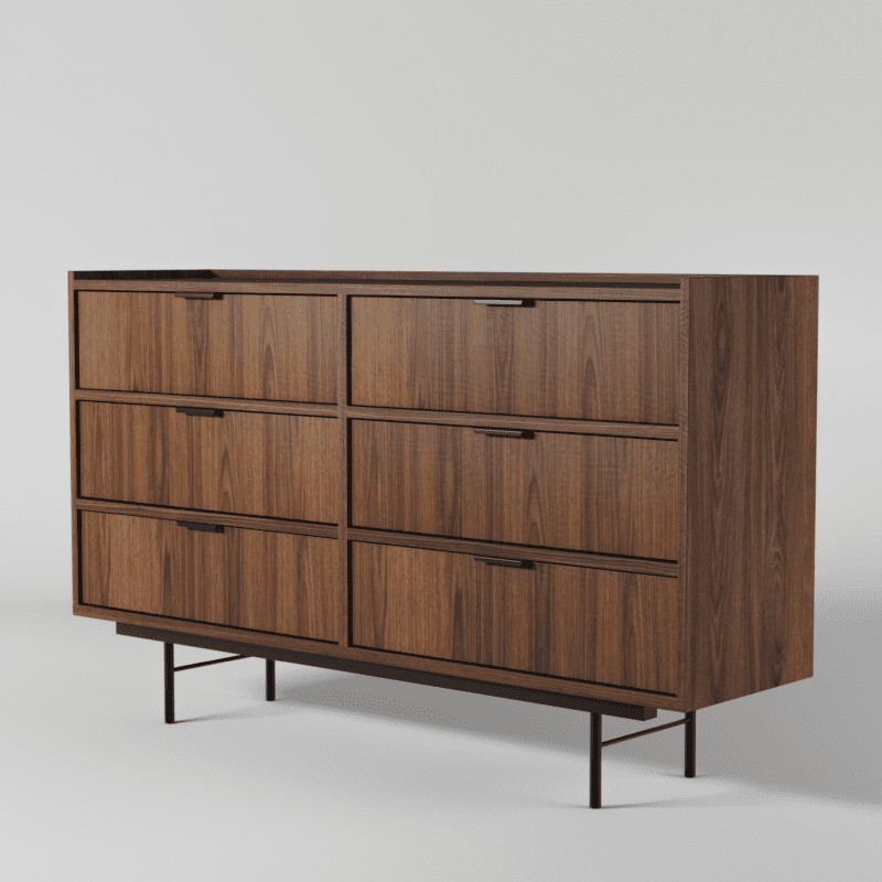EDISON Komoda 6S Warmia Walnut - obrazek 4