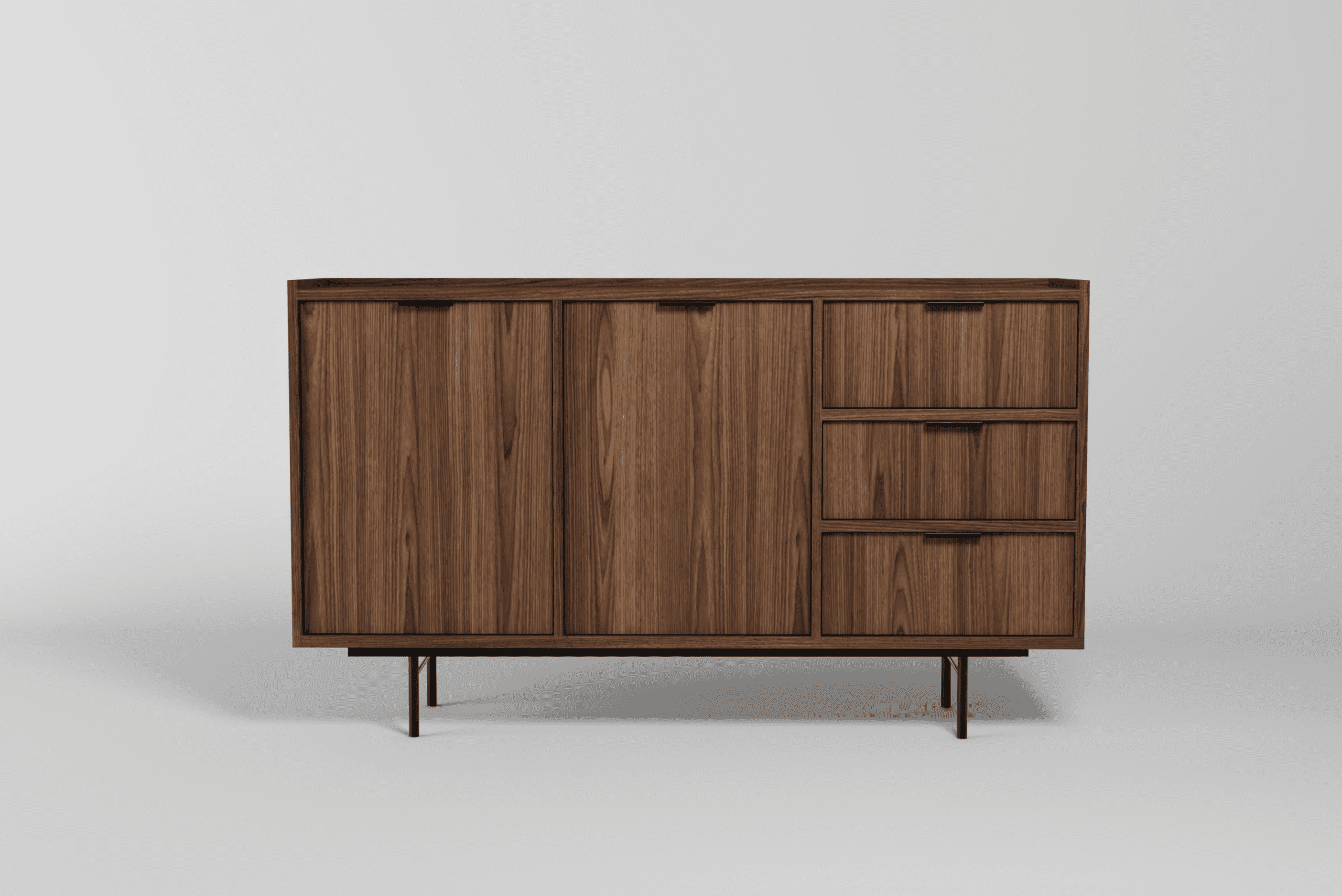 Komoda EDISON 2D3S Warmia Walnut - obrazek 3