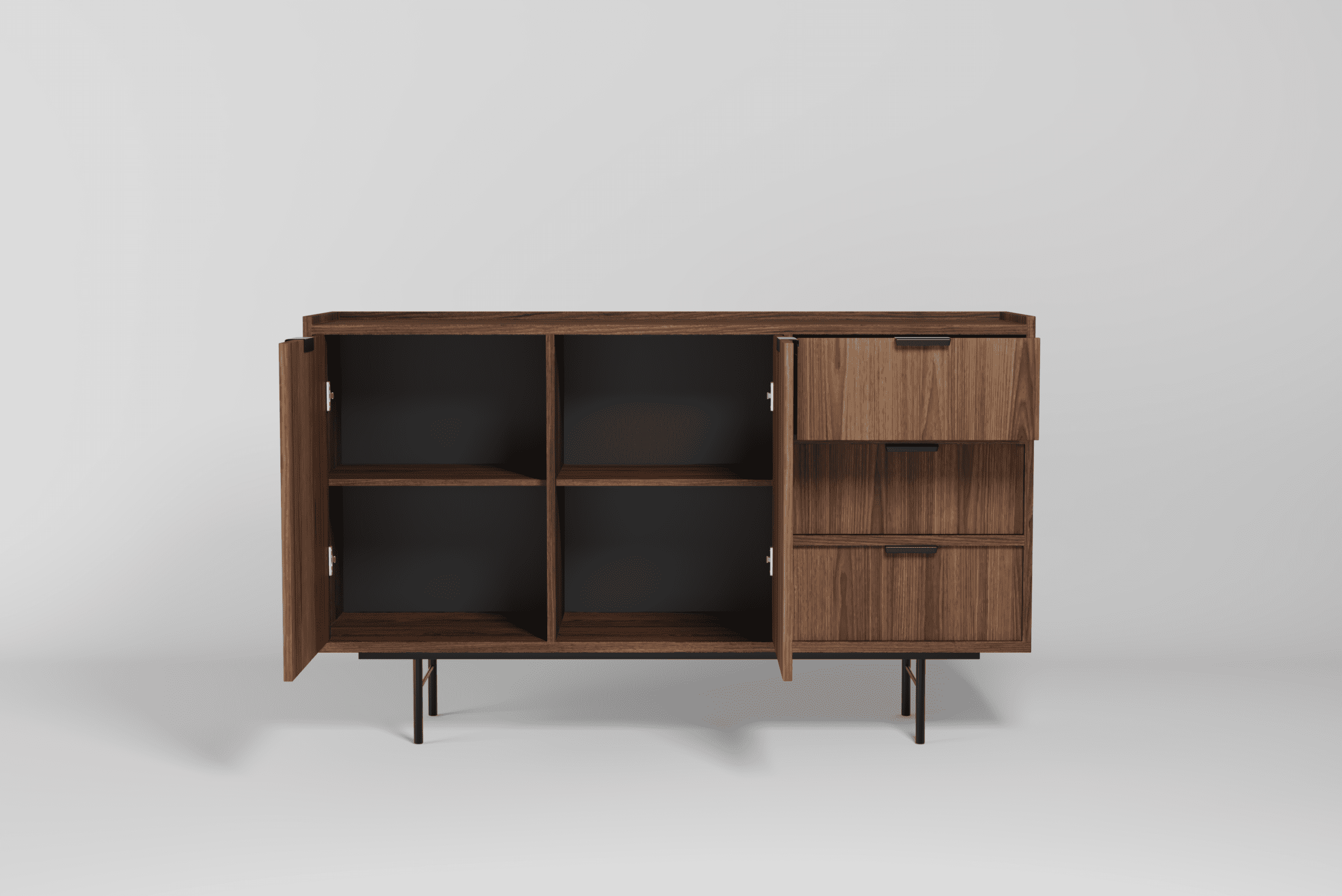 Komoda EDISON 2D3S Warmia Walnut - obrazek 4