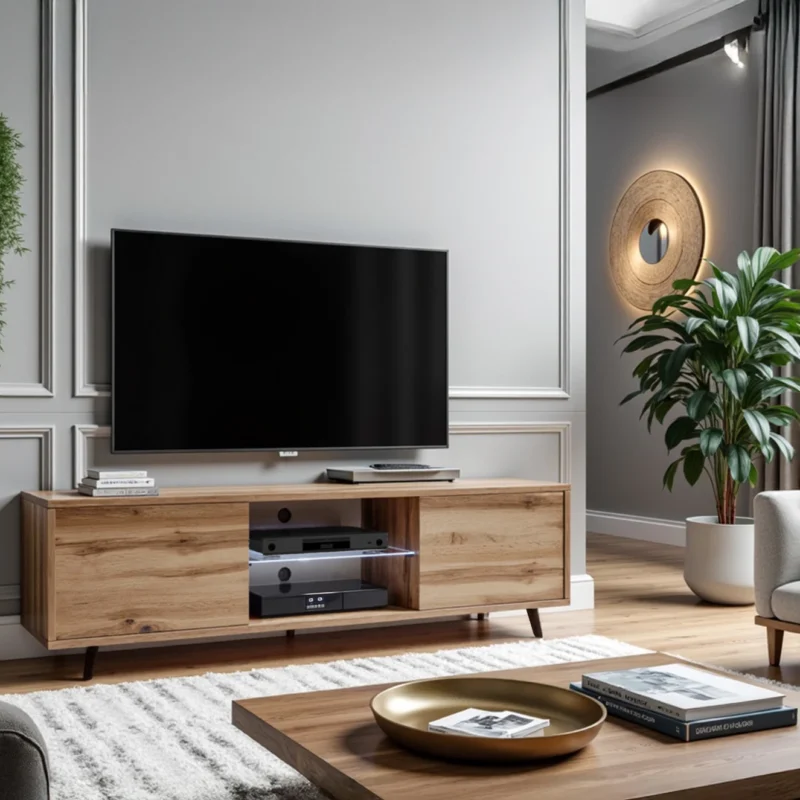 Szafka RTV LUNA 2 - 175 cm z Oświetleniem LED - obrazek 4