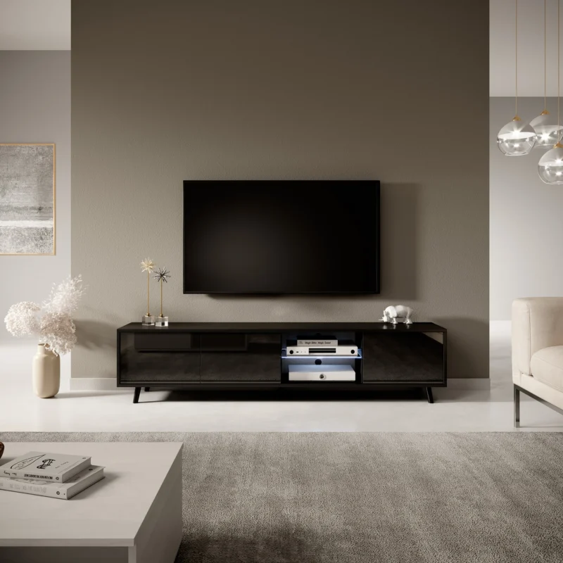Szafka RTV LUNA 2 - 175 cm z Oświetleniem LED - obrazek 15