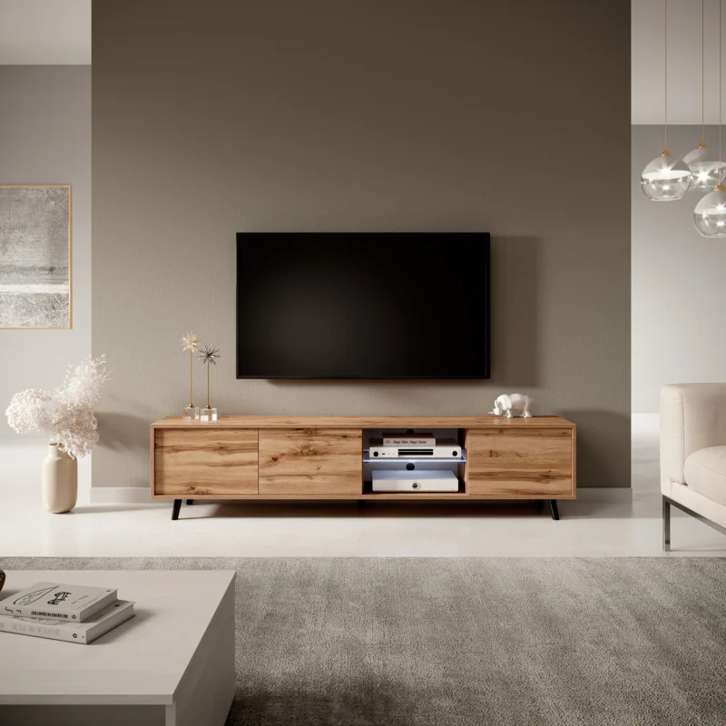 Szafka RTV LUNA 2 - 175 cm z Oświetleniem LED - obrazek 6