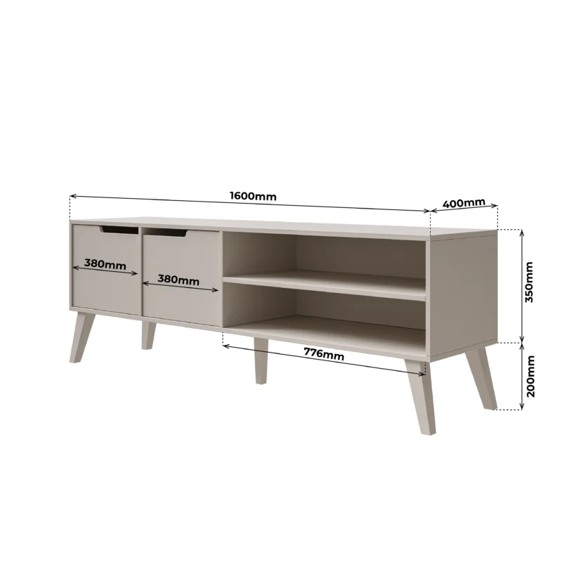 SZAFKA RTV NORDELO 2D – 160 cm - obrazek 6